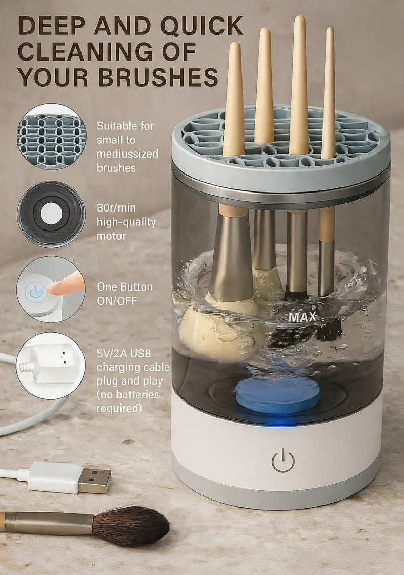 Electric Makeup Brush Cleaner- Save Time and Effort