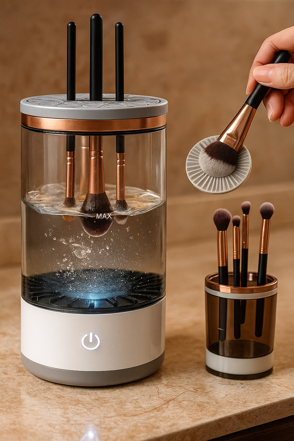 Electric Makeup Brush Cleaner- Save Time and Effort